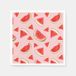 Niedliches Watermelon Muster Pink Kindergeburtstag Serviette