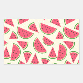 Niedliches Watermelon-Muster Rechteckiger Aufkleber