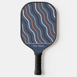 Niedliches Wavy Lines Grau Pickleball Paddel Schläger