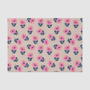 Niedliches Weibchenblumenmuster Seidenpapier
