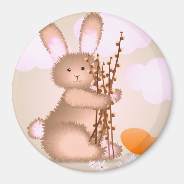 Niedliches, weiches Rosa Ostersonnige Klassik Magnet (Vorne)