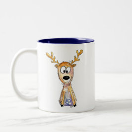 Niedliches Weidehirsch Zweifarbige Tasse