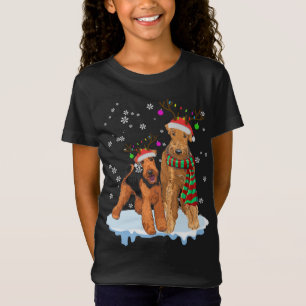 Niedliches Weihnachten Airedale Terrier Weihnachts T-Shirt