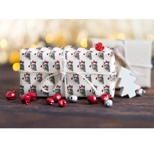 Niedliches Weihnachten Alpaca Geschenkpapier