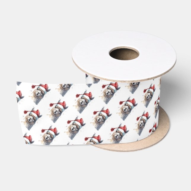 Niedliches Weihnachten Alpaca Satinband (Spule)