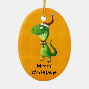 Niedliches Weihnachten T-rex Keramik Ornament