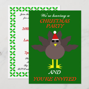 Niedliches Weihnachten Türkei Custom Party lädt ei Einladung