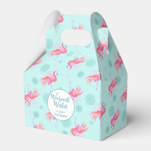 Niedliches Weihnachten Wasserfarbe Rosa Flamingo G Geschenkschachtel