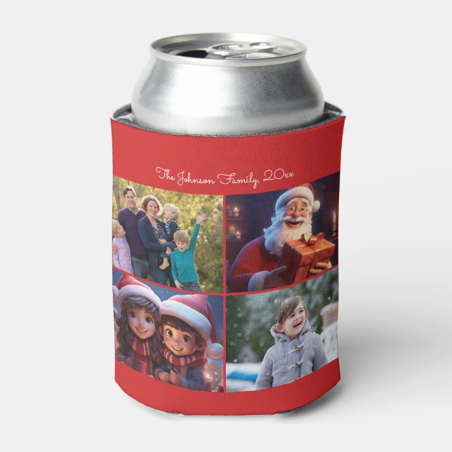 Niedliches Weihnachts-Foto Dosenkühler (Kanne Vorderseite)
