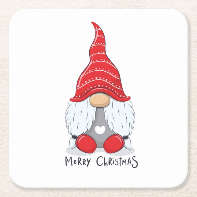 Niedliches Weihnachts-Genom Rechteckiger Pappuntersetzer (Vorderseite)