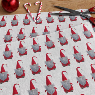 Niedliches Weihnachts-Gnome-Musterpapier Seidenpapier