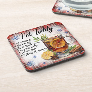 Niedliches Weihnachts-Hot-Toddy-Drink Rezept Getränkeuntersetzer