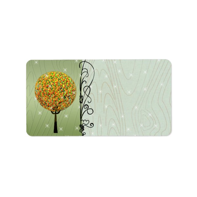 Niedliches Weihnachts-Jelly-Bean-Tree-Adressetiket Adressaufkleber (Vorne)