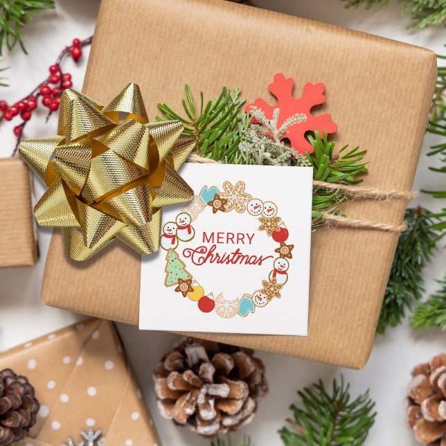 Niedliches Weihnachts-Keks-Geschenk Geschenkanhänger (Christmas Cookie Gift Tags)