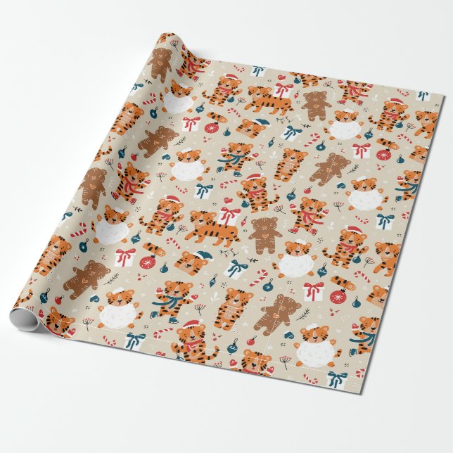 Niedliches Weihnachts-/Neujahrspapier Geschenkpapier (Ungerollt)