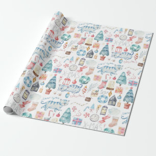 Niedliches Weihnachts-/Neujahrspapier Geschenkpapier