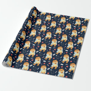 Niedliches Weihnachts-/Neujahrspapier Geschenkpapier