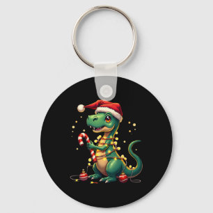 Niedliches Weihnachts T-rex Shirt Dinosaurier leuc Schlüsselanhänger