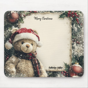 Niedliches Weihnachts-Teddybären-Illustrationsdesi Mousepad