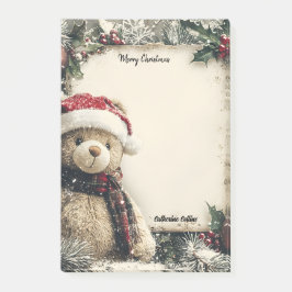 Niedliches Weihnachts-Teddybären-Illustrationsdesi Post-it Klebezettel