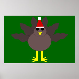 Niedliches Weihnachts-Türkei-Poster Poster