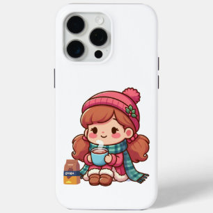 Niedliches Weihnachts-/Wintermädchen mit Kakao Case-Mate iPhone Hülle
