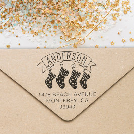 Niedliches Weihnachtsadressen-Kleine Geschenk Permastempel