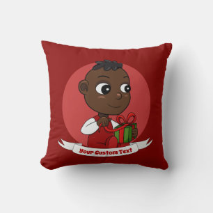 Niedliches Weihnachtsbaby Cartoon Throw Kissen