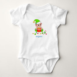Niedliches Weihnachtsbaby Elf & Confetti Baby Strampler
