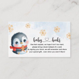 Niedliches Weihnachtsbaby Penguin Buchanfrage Begleitkarte