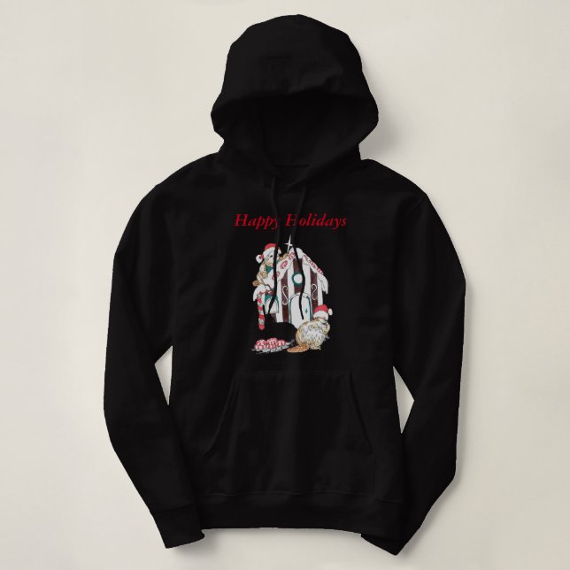 Niedliches Weihnachtsbäckerchen Chalet Happy Holid Hoodie (Design vorne)