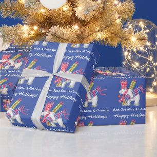 Niedliches Weihnachtsbärenkind Geschenkpapier
