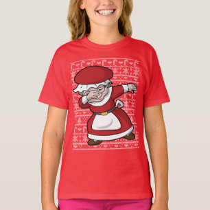 Niedliches Weihnachtsbetupfende Frau Klaus T-Shirt