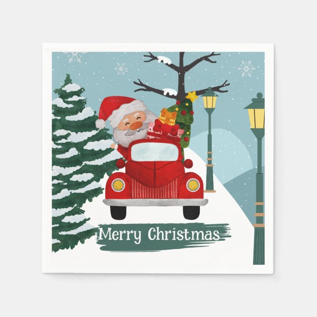 Niedliches Weihnachtsbuch Serviette (Vorderseite)