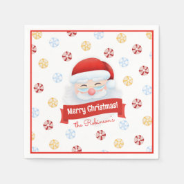 Niedliches Weihnachtsbuch zum Weihnachtsmann-Party Serviette
