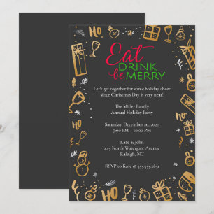 Niedliches Weihnachtsdesign-Party Einladung