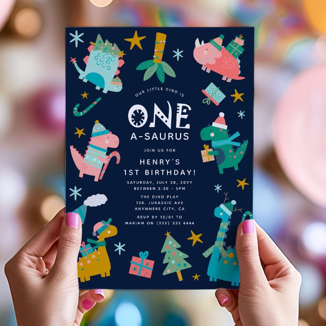 Niedliches Weihnachtsfest 1. Geburtstag Party Einladung (Von Creator hochgeladen)