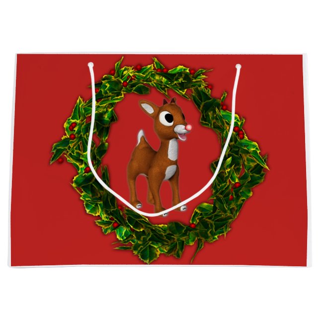 Niedliches Weihnachtsfest Große Geschenktüte (Vorderseite)