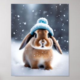 Niedliches Weihnachtsfest in einem Bobble Hat OWN  Poster