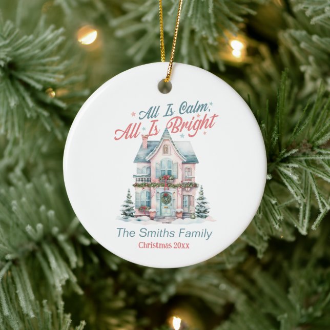 Niedliches Weihnachtsfest Keramik Ornament (Baum)