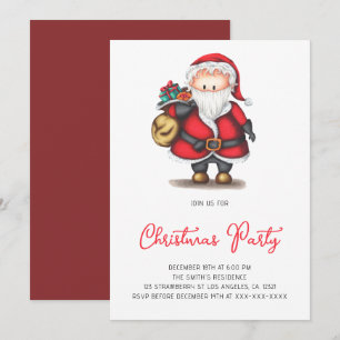 Niedliches Weihnachtsfest-Party Einladung