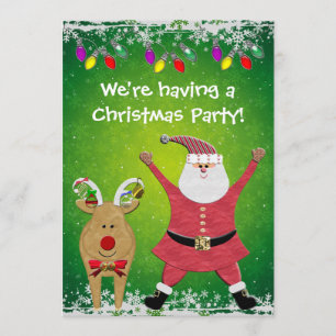 Niedliches Weihnachtsfest Party Einladung