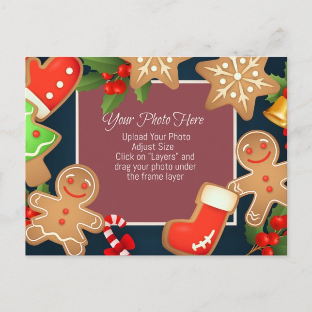 Niedliches Weihnachtsfest Postkarte (Vorderseite)
