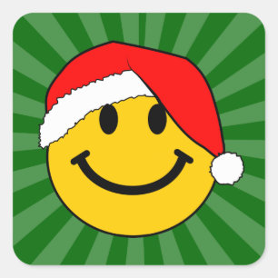 Niedliches Weihnachtsfest Quadratischer Aufkleber