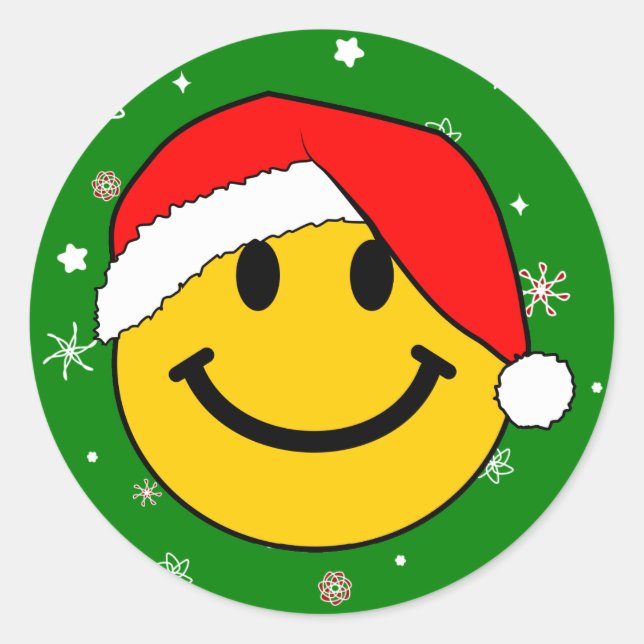 Niedliches Weihnachtsfest Runder Aufkleber (Vorderseite)