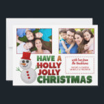 Niedliches Weihnachtsfest Snowman Holiday Foto Feiertagskarte<br><div class="desc">Niedliches Weihnachtsgefühl Snowman Holly Jolly Holiday Foto Sie nahm all die Filzstücke, die in Ihrem Handwerk sitzen seit Sie ein Teenager und beschlossen, etwas niedliches und Spaß für die Ferien. Treten Sie ein als Schneemann gefühlter Typ! Diese niedlichen Imitate, die sich als Schneemann und Schneeszene fühlen, werden Ihren Urlaubskarten einen...</div>