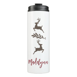 Niedliches Weihnachtsfest und Individuelle Name Thermosbecher