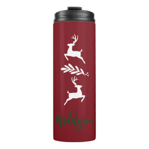 Niedliches Weihnachtsfest und Individuelle Name Thermosbecher