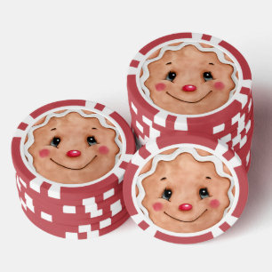 Niedliches Weihnachtsfest Wasserfarbe Lebkuchen Ge Pokerchips