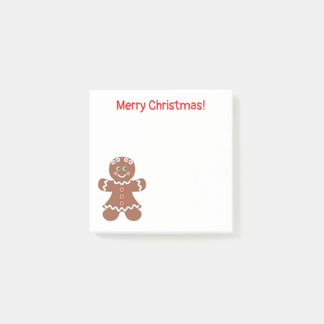 Niedliches Weihnachtsgebäck 3 x 3 Post- Post-it Klebezettel (Vorderseite)